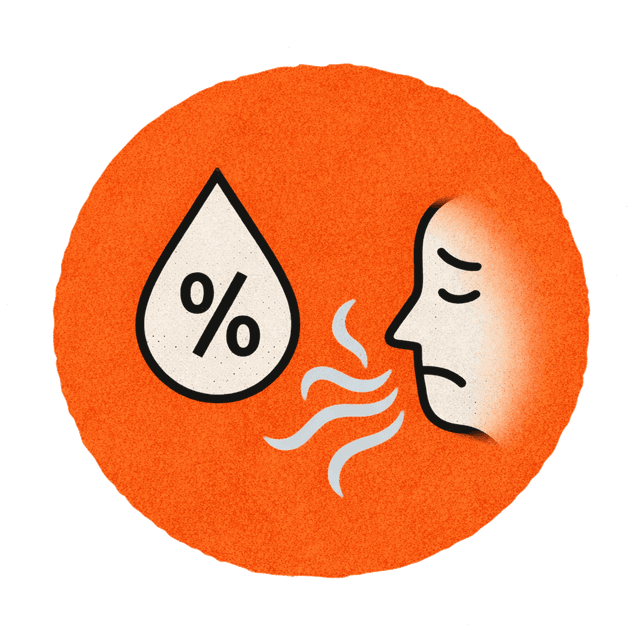 Icon for humid and stale air